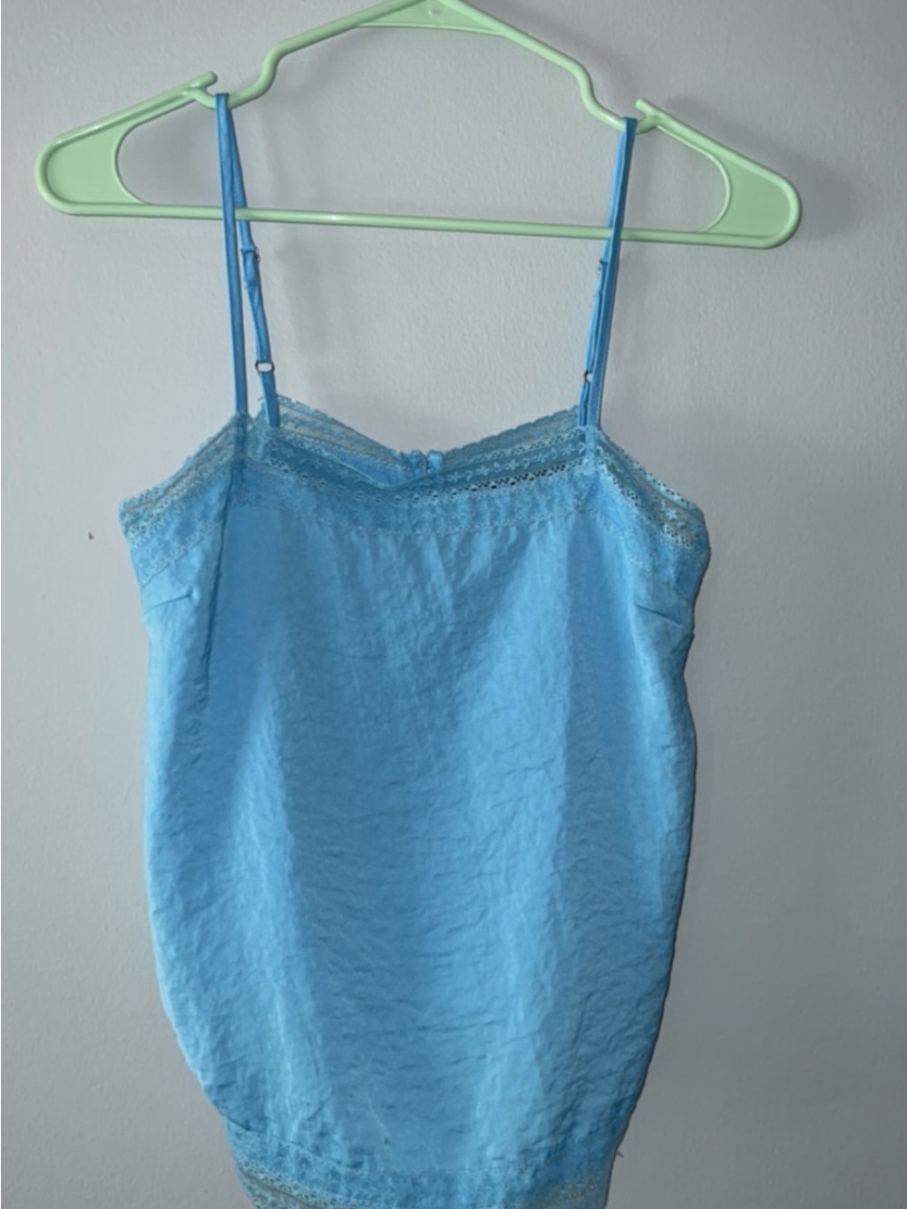 Abercrombie & Fitch Sky Blue Lace-Trim Cami